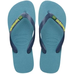 Tongs Havaianas Brasil Logo Nautical Blue