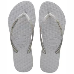 Pas Cher Baskets Magasin 6 Tongs Havaianas Slim Glitter II Ice Grey
