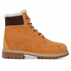Timberland Junior 6 Inch Premium Shearling Lined Wheat Waterbuck