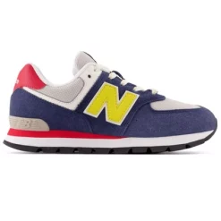 New Balance Enfant GC574 DR2 Natural Indigo Honeycomb Team Red