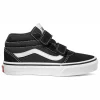 Baskets Vans Youth Ward Mid V Suede Canvas Black White