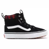 Baskets Vans Youth Filmore Hi Vansguard Suede Black Red Plaid