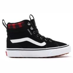 Baskets Vans Youth Filmore Hi Vansguard Suede Black Red Plaid
