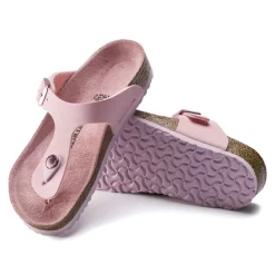 Tongs Birkenstock Girls Gizeh Easy Nubuck Rose Regular -Pas Cher Baskets Magasin 1012572 sole