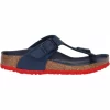 Tongs Birkenstock Kids Gizeh BF Desert Soil Midnight Blue Red Narrow