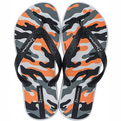 Tongs Ipanema Kids Classic Kids Grey Black Orange 2 Tongs Ipanema Kids Classic Kids Grey Black Orange – Image 2