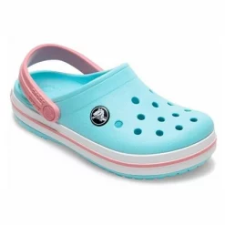 Sandales Crocs Kids Crocband Clog Ice Blue White -Pas Cher Baskets Magasin 207006 4S3203