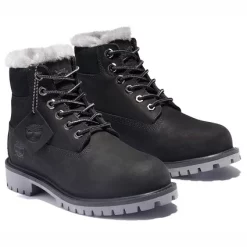 Bottes Timberland Junior 6 Inch Premium WP Shearling Lined Boot Black -Pas Cher Baskets Magasin 2c 3