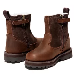 Bottes Timberland Toddler Courma Kid Warm Lined Boot Dark Brown -Pas Cher Baskets Magasin 2d 3