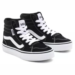 Baskets Vans Youth Filmore Hi Suede Canvas Black White -Pas Cher Baskets Magasin 3 VN0A5HZDIJU1