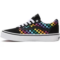 Baskets Vans Youth Ward Rainbow Mini Check Black White -Pas Cher Baskets Magasin 3 VN0A5KR7AQ8 ALT4