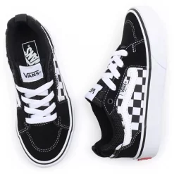 Baskets Vans Youth Filmore Checkerboard Black White -Pas Cher Baskets Magasin 4 VN0A3MVP5GX2