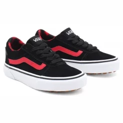 Baskets Vans Youth Ward Vansguard Suede Black Red Plaid -Pas Cher Baskets Magasin 4 VN0A5KY79BY1