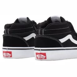 Baskets Vans Youth Ward Mid V Suede Canvas Black White -Pas Cher Baskets Magasin 5 VN0A5HZ9IJU6