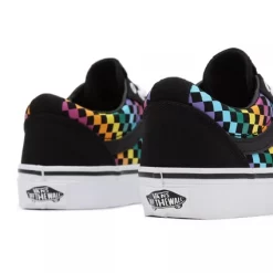 Baskets Vans Youth Ward Rainbow Mini Check Black White -Pas Cher Baskets Magasin 5 VN0A5KR7AQ8 ALT6