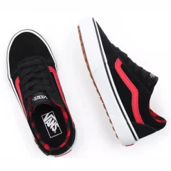 Baskets Vans Youth Ward Vansguard Suede Black Red Plaid -Pas Cher Baskets Magasin 5 VN0A5KY79BY2