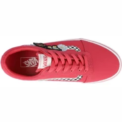 Baskets Vans Youth Ward Butterflies Clearet Red White -Pas Cher Baskets Magasin 5 vans active my ward claret red butterflies canvas2028529