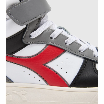 Baskets Diadora Junior Magic Basket Mid Ps White Black Aurora Red 3 Baskets Diadora Junior Magic Basket Mid Ps White Black Aurora Red – Image 3