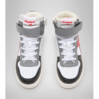 Baskets Diadora Junior Magic Basket Mid Ps White Black Aurora Red 5 Baskets Diadora Junior Magic Basket Mid Ps White Black Aurora Red – Image 5