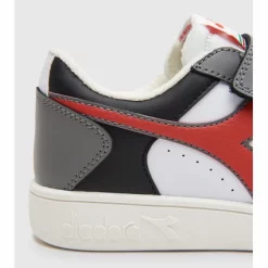 Baskets Diadora Junior Magic Basket Low Ps White Black Aurora Red -Pas Cher Baskets Magasin 501178318 C9905 5