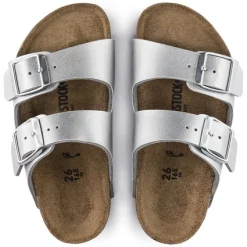 Sandales Birkenstock Enfant Arizona Leather Silver -Pas Cher Baskets Magasin 555133 top