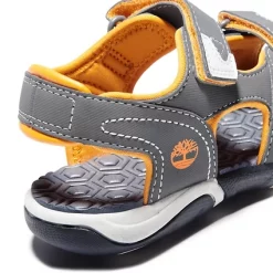Timberland Enfant Adventure Seeker 2 Strap Medium Gris Orange -Pas Cher Baskets Magasin 6 TB200A24PE033.5