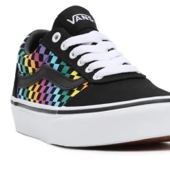 Baskets Vans Youth Ward Rainbow Mini Check Black White -Pas Cher Baskets Magasin 6 VN0A5KR7AQ8 ALT7
