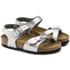 Sandales Birkenstock Enfant Rio BF Silver Regular 9 Sandales Birkenstock Enfant Rio BF Silver Regular -Pas Cher Baskets Magasin 731483 pair 1