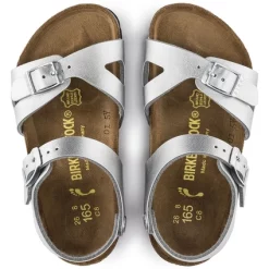 Sandales Birkenstock Enfant Rio Argent Narrow -Pas Cher Baskets Magasin 731483 top