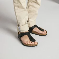 Tongs Birkenstock Enfant Gizeh BF Black Regular -Pas Cher Baskets Magasin 846143 f closeup b 1