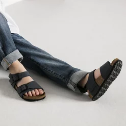 Sandales Birkenstock Enfant New York BF Navy -Pas Cher Baskets Magasin 87773 f closeup b