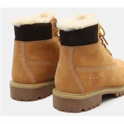 Timberland Enfants 6 Inch Premium WP Shearling Lined Boot Wheat Nubuck -Pas Cher Baskets Magasin A17E3231203