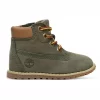 Boots Timberland Toddler Pokey Pine 6 Inch Side Zip Dark Green Nubuck