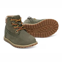 Boots Timberland Toddler Pokey Pine 6 Inch Side Zip Dark Green Nubuck -Pas Cher Baskets Magasin A1VOSA58203