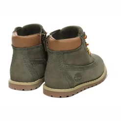 Boots Timberland Toddler Pokey Pine 6 Inch Side Zip Dark Green Nubuck -Pas Cher Baskets Magasin A1VOSA58204
