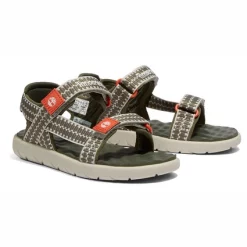 Sandales Timberland Perkins Row Webbing Sandal Enfant Dark Green -Pas Cher Baskets Magasin A2BT1A58 4