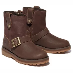 Bottines Timberland Youth Courma Enfant WL Biker Boot Soil -Pas Cher Baskets Magasin A2H6GV13 3