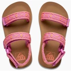 Tongs Reef Kids Little Ahi Convertible Fuchsia Coral -Pas Cher Baskets Magasin CI6749 T