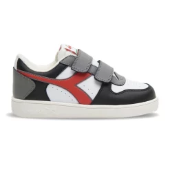 Baskets Diadora Junior Magic Basket Low Ps White Black Aurora Red