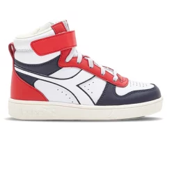 Baskets Diadora Junior Magic Basket Mid PS White Peacoat Aurora Red
