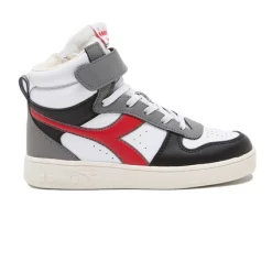 Baskets Diadora Junior Magic Basket Mid Ps White Black Aurora Red