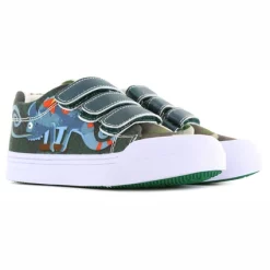 Chaussures Go Banana's Boys Velcro Karma Chameleon Vert Marron Gris -Pas Cher Baskets Magasin GB22SCHAMELEON V3