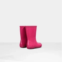 Bottes De Pluie Hunter Original Kids First Gloss Pink -Pas Cher Baskets Magasin KFT5003RGL RBP3