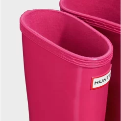 Bottes De Pluie Hunter Original Kids First Gloss Pink -Pas Cher Baskets Magasin KFT5003RGL RBP5