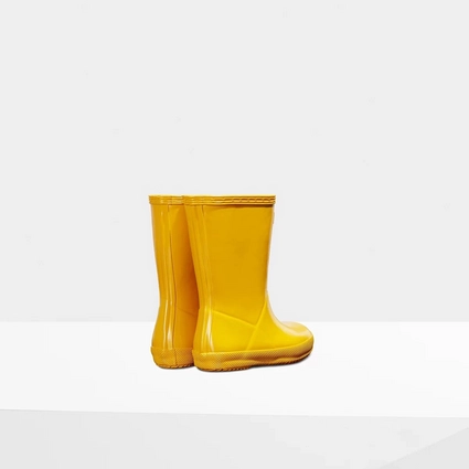 Bottes De Pluie Hunter Original Kids First Gloss Yellow 3 Bottes De Pluie Hunter Original Kids First Gloss Yellow – Image 3