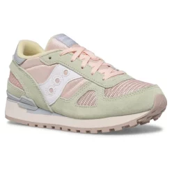 Pas Cher Baskets Magasin 14 Baskets Saucony Girls Shadow Original Green Pink Pastel