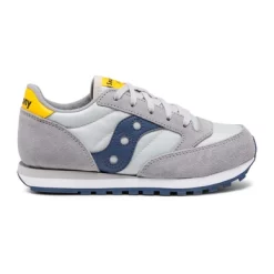 Basket Saucony Enfants Jazz Original Gris Bleu Jaune