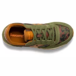Baskets Saucony Boys Jazz Original Olive Orange -Pas Cher Baskets Magasin SK265130 4
