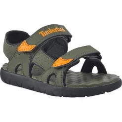 Sandales Timberland Youth Perkins Row 2-Strap Dark Green W Orange