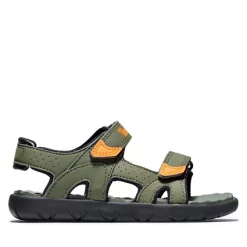 Timberland Junior Perkins Row 2-Strap Dark Vert Orange